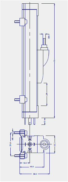 KTF滑块式直线位移传感器（电子尺）图纸