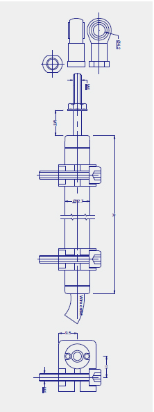 KPZ微型拉杆式直线位移传感器（电子尺）图纸